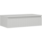 MEXEN/S - Rivel koupelnová skříňka pod umyvadlo 90 cm s deskou, 1 šuplík, reliéf , šedá mat 91A20-09023-1-BFC62