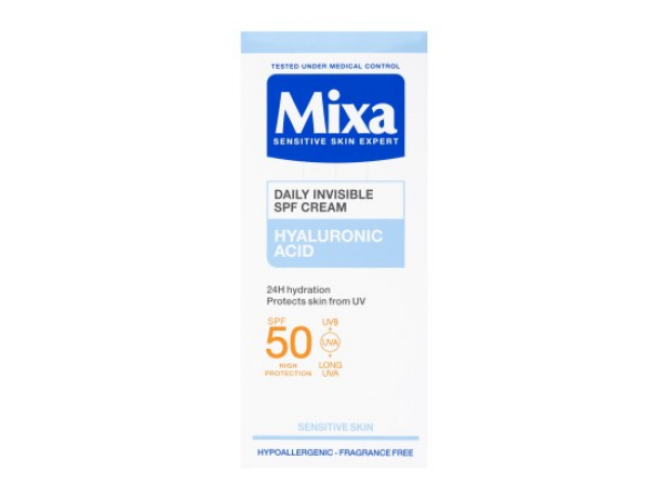 Mixa neviditelný denní krém SPF 50, 50 ml