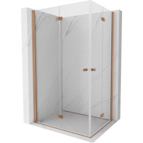 MEXEN/S - Mist-F Duo sprchový kout skládací dveře levá 95 x 90, transparent, měď kartáčovaná 8A6-095L-090P-65-00