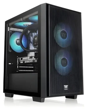 Thermaltake Versa H16 TG ARGB černá / Micro tower / mATX / 3x 120mm ARGB / bez zdroje / průhledná bočnice (CA-1Y8-00S1WN-02)