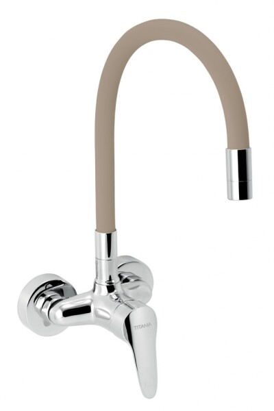 NOVASERVIS - Dřezová baterie s elastickým ramenem 100mm, béžová-chrom 94484,0BE