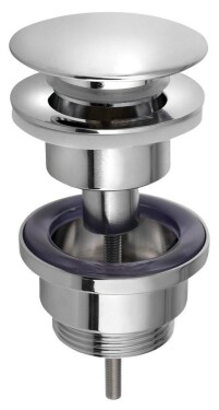 Bruckner - Umyvadlová výpust 5/4“, click-clack, velká zátka, 10-55, chrom 151.307.1