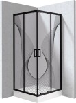DEANTE - Funkia Evo čtvercový kout s vaničkou, 80x80 cm – vzor vlna KYCZNB88P