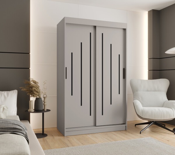 Šatní skříň Abi Rubino Y Rozměry: 120 cm, Barva korpusu + barva dveří: Kašmír