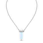 Emporial stříbrný náhrdelník DR10001N-SILVER-MOONSTONE-ZIRCON