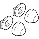 GEBERIT - Příslušenství Sada krycích víček, 2 ks, matný chrom 217.713.46.1