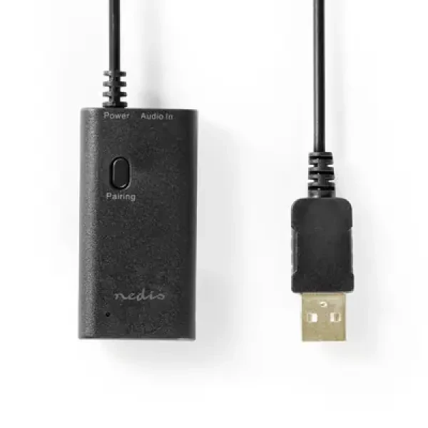 Rozbaleno - Nedis Bluetooth Vysílač a přijímač černá / Vstupní konektor: 1x 3,5 mm / AptX Low latency / AptX / rozbaleno (BTTR100BK.Rozbaleno)