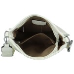 Trendy dámská koženková crossbody kabelka Candelis, bílá