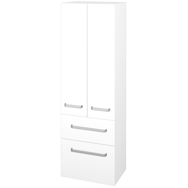 Dřevojas - Vysoká skříň DOS SVD2Z2 50 - M01 Bílá mat / Úchytka T01 / M01 Bílá mat 209469A