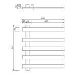 SAPHO - ELCOR elektrický sušák ručníků 480x520x50 63 W, bílá mat EB520