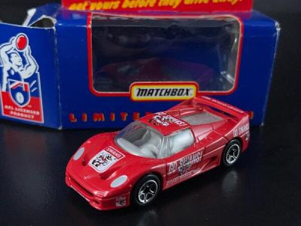 Matchbox Ferrari F50 " GO SWANS / AFL FOOTY CARS " Australia