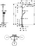 HANSGROHE - Raindance Select S Sprchový set Showerpipe s termostatem, 3 proudy, matná bílá 27633700