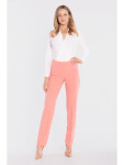 Cigaretové kalhoty S433 lososově růžové - Stylove L