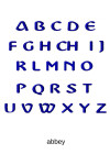 Výšivka monogram jedno písmeno Allegra script Russ time
