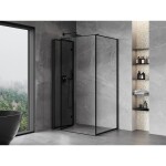 MEXEN/S - Mist-F sprchový kout skládací dveře levá 100 x 90, černá okraj, černá 8A6T-100-090-70-70-L