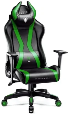 Diablo X-Horn 2.0 Normal černo-zelená / herní židle / nastavitelná / syntetická kůže / pojezdová kolečka / nosnost 160 k (X-HORNLCZZ)