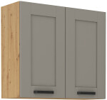 Horní skříňka Luna 80 G-72 2F Barva korpusu: Dub artisan, Barva dvířek: Dust Grey