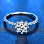 Royal Fashion stříbrný prsten HA-XJZ020A-SILVER-MOISSANITE-ZIRCON Velikost: 5 (EU: 49-50)