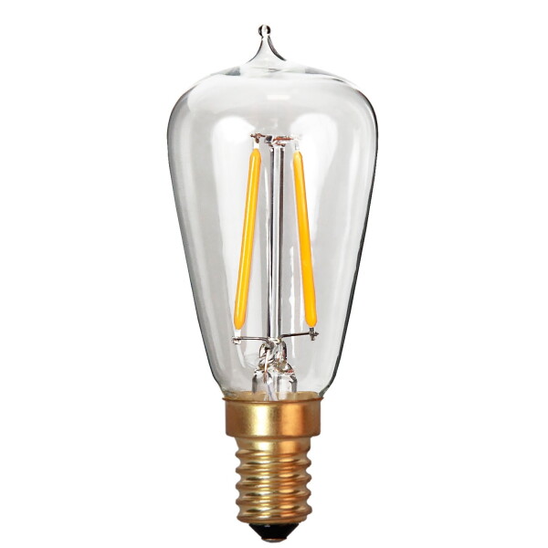 Star trading LED žárovka s vláknem E14 stmívatelná - STAR TRADING Retro LED žárovka E14 (stmívatelná), zlatá barva, čirá barva, sklo