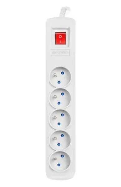 Armac ARC 5 3m kabel šedá / 5 zásuvek / Přepěťová ochrana (ARC5/30/SZ)
