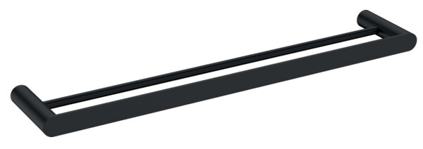 NOVASERVIS - Dvojitý držák ručníků Nostris 600 mm, černá ANS10BL