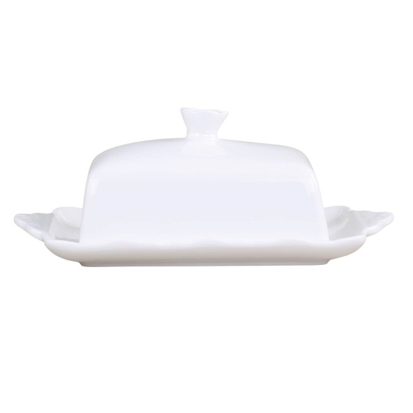 Chic Antique Porcelánová máslenka Provence, bílá barva, porcelán
