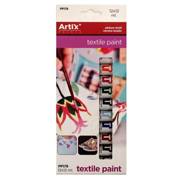Artix Paints barvy na textil sada 12x12 ml