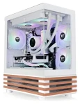 Thermaltake View 170 WS ARGB bílá, dřevo / mATX / 2x USB-A 3.2 / 3x 120mm ARGB / bez zdroje / průhledná bočnice (CA-1Z4-00M6WN-WS)
