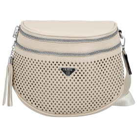 Trendy dámská koženková ledvinka Ida, béžová