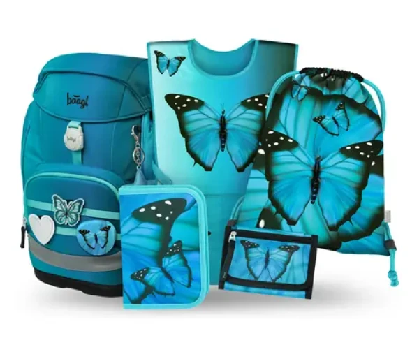 BAAGL SET 5 Airy Plus Butterfly: batoh, penál, sáček, zástěra, peněženka (A-36095)