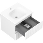 MEXEN/S - Rivel koupelnová skříňka 50 cm s umyvadlem Vela, 2 zásuvky, reliéf , bílá mat 91A20-05047-2-BFF01-W23M01