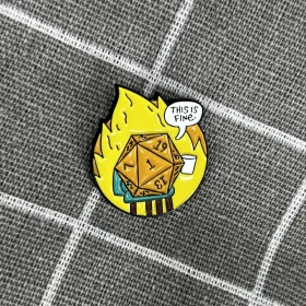 Pinarna.cz D&D kostka - “This is fine“ / „To je v pohodě“