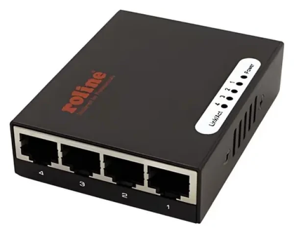 Roline mini switch 4 porty 10/100/1000 Mbps / Switch / Mini / 4 porty / 10/100/1000 Mbps (21.14.3514)