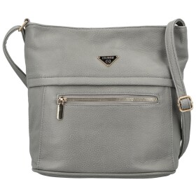 Stylová dámská koženková crossbody kabelka Isména, šedá