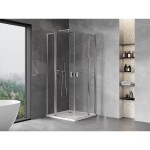 MEXEN/S - Mist L Duo sprchový kout dveře křídlové 115 x 115, transparent, chrom 8A4L-115-115-01-00