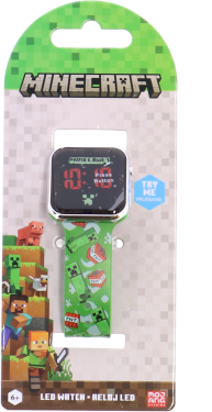 Digitální hodinky hranaté MineCraft