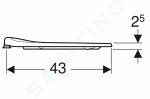 GEBERIT - Selnova Comfort Bezbariérové WC sedátko bez poklopu, bílá 500.340.01.1