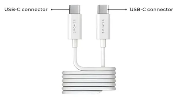 2-Power USB-C 100W / Datový kabel / USB-C na USB-C / 5A / 2 m (2PUC2M06W)