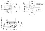 DURAVIT - Viu Závěsné WC pro bidetové sedátko SensoWash, Rimless, DuraFix, bílá 2511590000