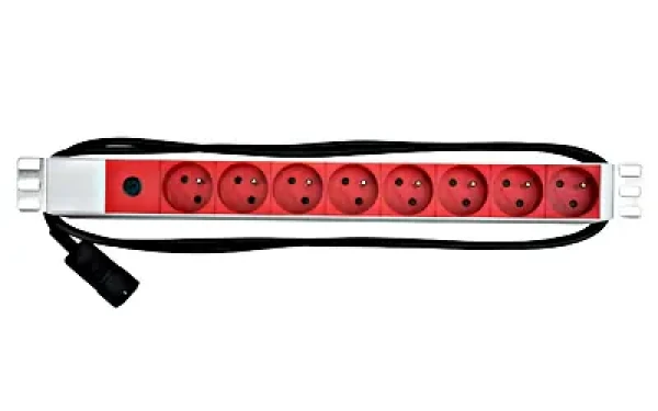 Schrack IU070131 / Napájecí panel / 19" / 1U / 8x zásuvka ČSN / IEC C14 / kabel 2 m (IU070131)