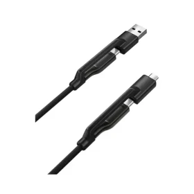 Nomad Universal Pletený Kevlar Kabel USB-C 240W 0.3m černá / Micro-USB(M) / USB-A(M) / USB-C(M) (NM014926848)