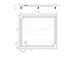 Lansanit Sprchová vanička EX 900x1000 mm, bez nožiček LANEX90X100