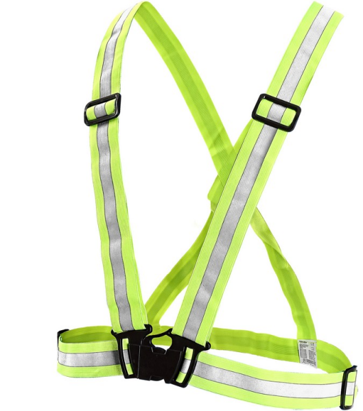 CXS Reflexní elastický KŘÍŽ CROSS, žlutý (17045-B)