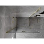 MEXEN/S - Mist-F Duo sprchový kout skládací dveře levá 120 x 85, transparent, zlato 8A6-120L-085P-50-00