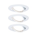 Paulmann 92907 Whirl LED vestavné svítidlo, LED, pevně vestavěné LED, 4.9 W, hliník (kartáčovaný), saténová, sada 3 ks