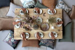 Chic Antique Prošívaný povlak na polštář Aix Vintage Clay 40 × 60 cm, hnědá barva, textil
