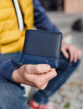 Trendová pánská koženková peněženka VUCH Ragnar, tmavě modrá