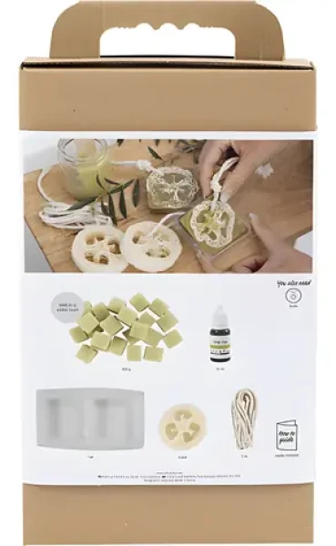 Creativ Company Výroba mýdla Loofah Olive Green