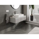 MEXEN/S - Rivel koupelnová skříňka pod umyvadlo 100 cm s deskou, 1 šuplík, reliéf , šedá mat 91A20-10023-1-BFC62