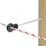 Izolátor pro elektrický ohradník s podpěrou 22 cm, pro vodiče do 12 mm - 10 ks